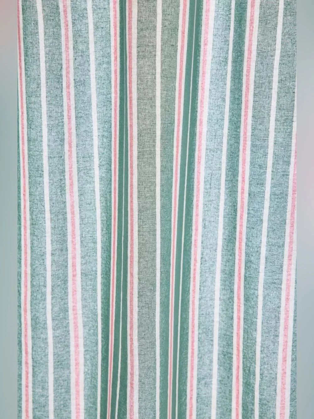 New Urban Outfitters Green Pink Multi-Striped Patterned Shower Curtain